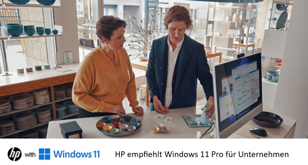 HP empfiehlt Windows 11 Pro für Unternehmen